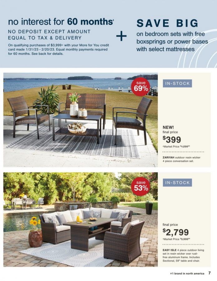 Ashley Furniture HomeStore Presidents' Day Ad Jan 31 Feb 20, 2023