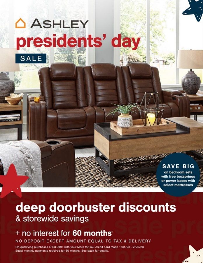 Ashley Furniture HomeStore Presidents' Day Ad Jan 31 Feb 20, 2023