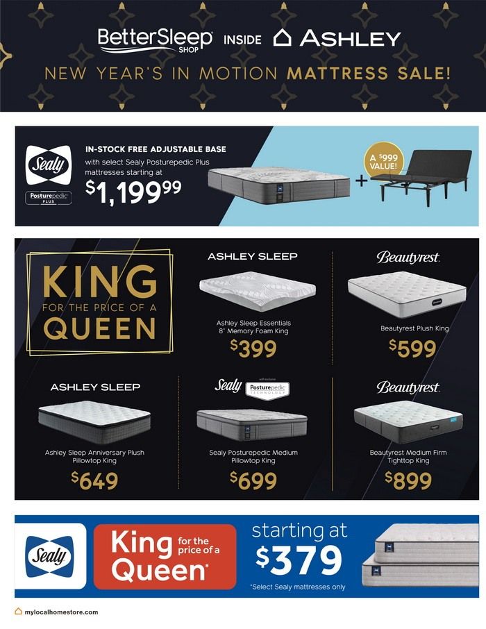 Ashley Furniture Overstock Mattress Ad Sale Jan 13 Jan 16, 2023