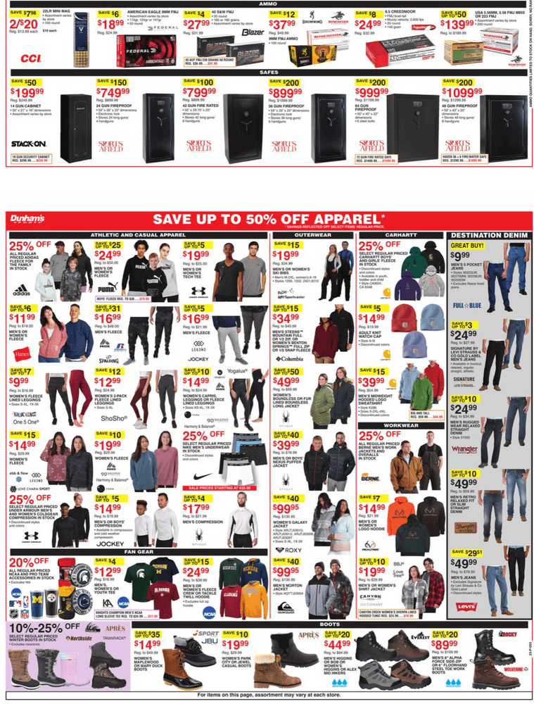 Dunham's Sports Weekly Ad Jan 21 Jan 26, 2023