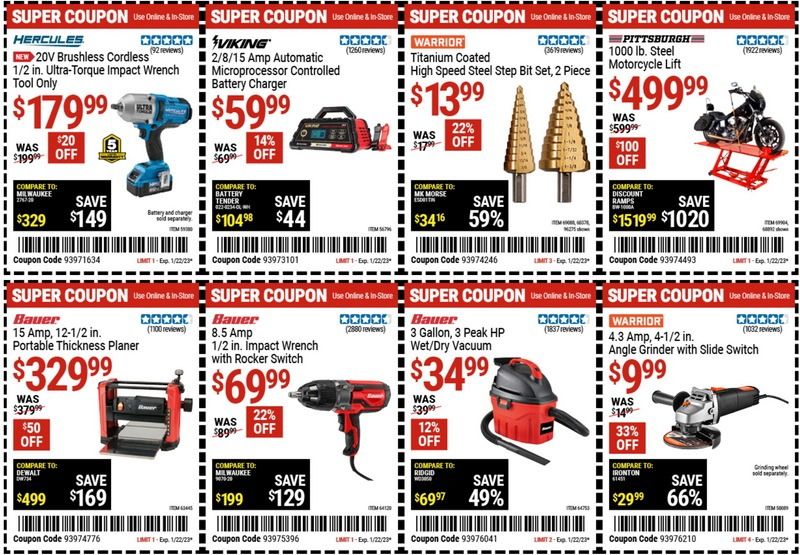 Harbor Freight Coupon Ad Jan 09 Jan 22, 2023