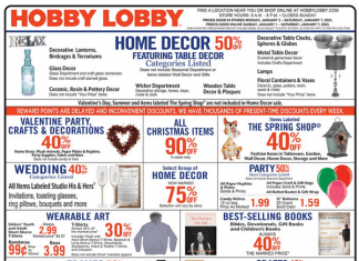 Hobby Lobby Weekly Ad Jan 01 – Jan 07, 2023