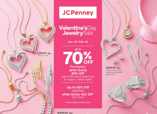 JCPenney Valentine’s Day Sale Jan 20 – Feb 20, 2023