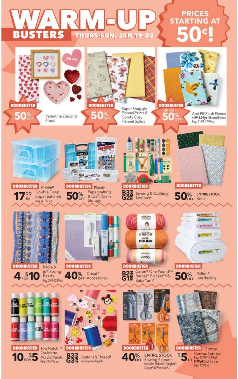 JoAnn Weekly Ad Jan 12 Feb 01, 2023