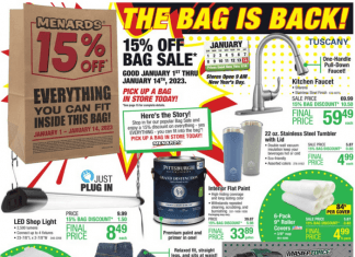 Menards Weekly Ad Jan 01 – Jan 14, 2023