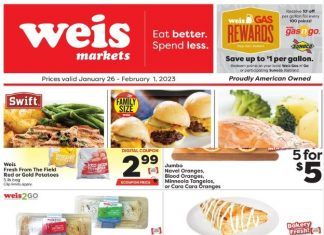 Weis Markets Weekly Ad Jan 26 – Feb 01, 2023