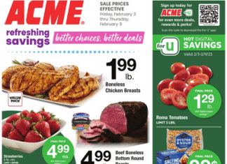 ACME Weekly Flyer Feb 10 – Feb 16, 2023 (Valentine’s Day Sale Included)