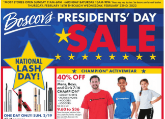 Boscov’s Presidents’ Day Ad Feb 16 – Feb 22, 2023