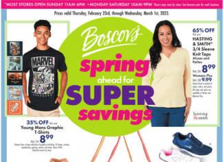 Boscov’s Weekly Ad Feb 23 – Mar 01, 2023