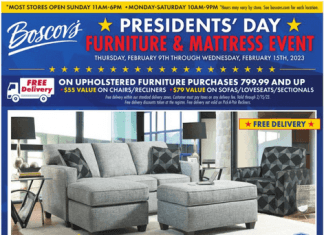 Boscov’s Presidents’ Day Ad Feb 09 – Feb 15, 2023