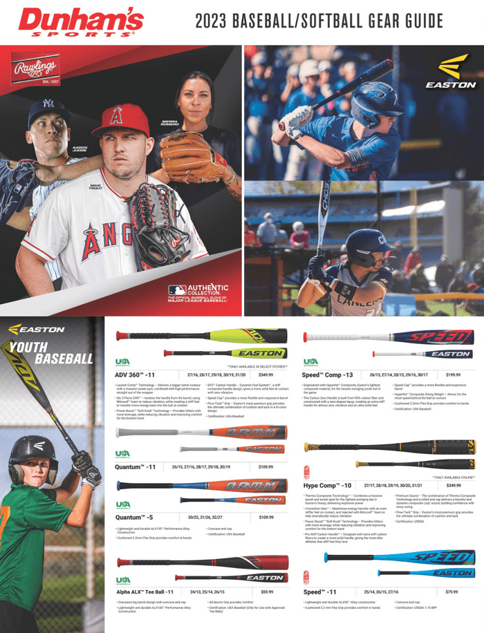 Dunham's Sports Baseball/Softball Gear Guide Feb 16 May 24, 2023