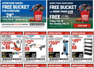 Harbor Freight Free-Bucket Ad Feb 10 – Feb 12, 2023