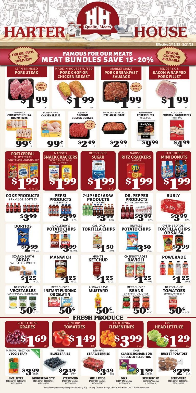 Harter House Weekly Ad Feb 15 Feb 21, 2023