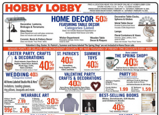 Hobby Lobby Weekly Ad Feb 12 – Feb 18, 2023