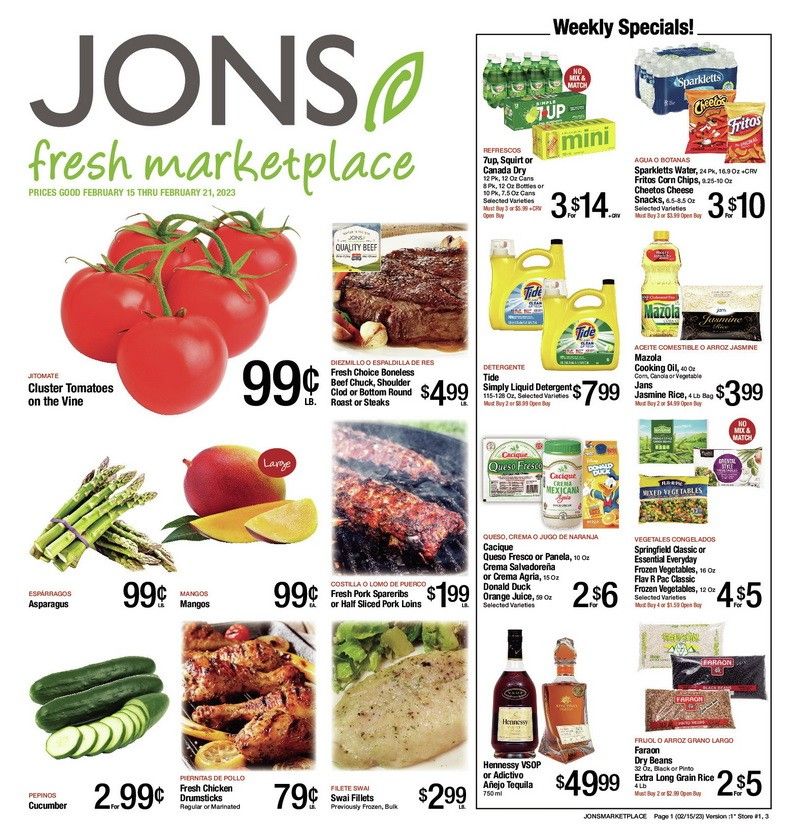 Jons Weekly Ad Feb 15 Feb 21, 2023