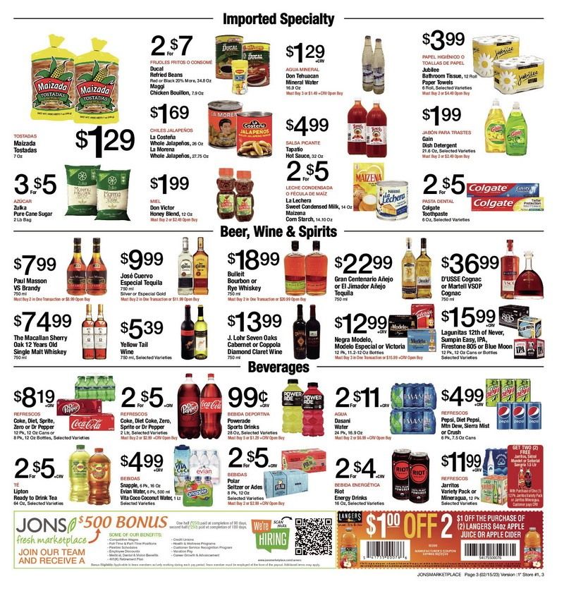 Jons Weekly Ad Feb 15 Feb 21, 2023