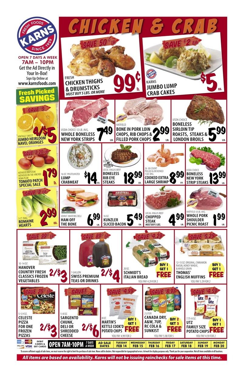 Karns Quality Foods Weekly Ad Feb 14 Feb 20, 2023