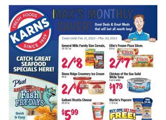 Karns Quality Foods Monthly Ad Feb 21 – Mar 20, 2023