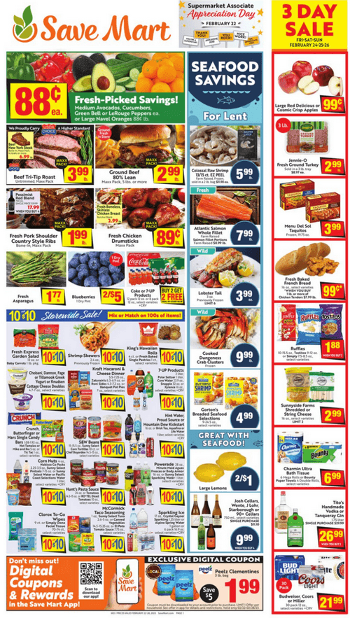 Save Mart Supermarkets Weekly Ad Feb 22 – Feb 28, 2023