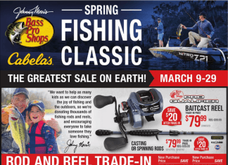 Bass Pro Shops Spring Fishing Sale Mar 09 – Mar 29, 2023