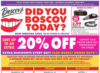 Boscov’s Weekly Ad Mar 30 – Apr 05, 2023
