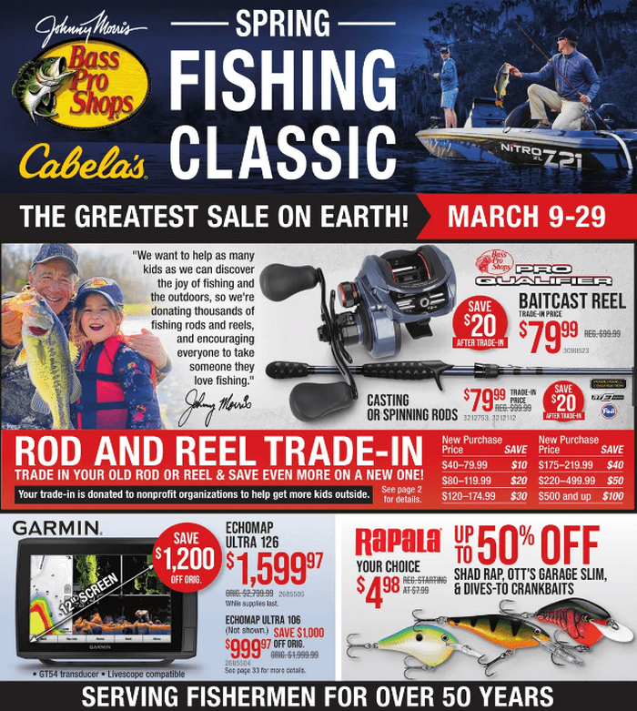 Cabela's Spring Fishing Classic Ad Mar 09 – Mar 29, 2023