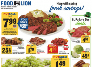 Food Lion Weekly Ad Mar 15 – Mar 21, 2023 (St. Patrick’s Day Promotion Included)