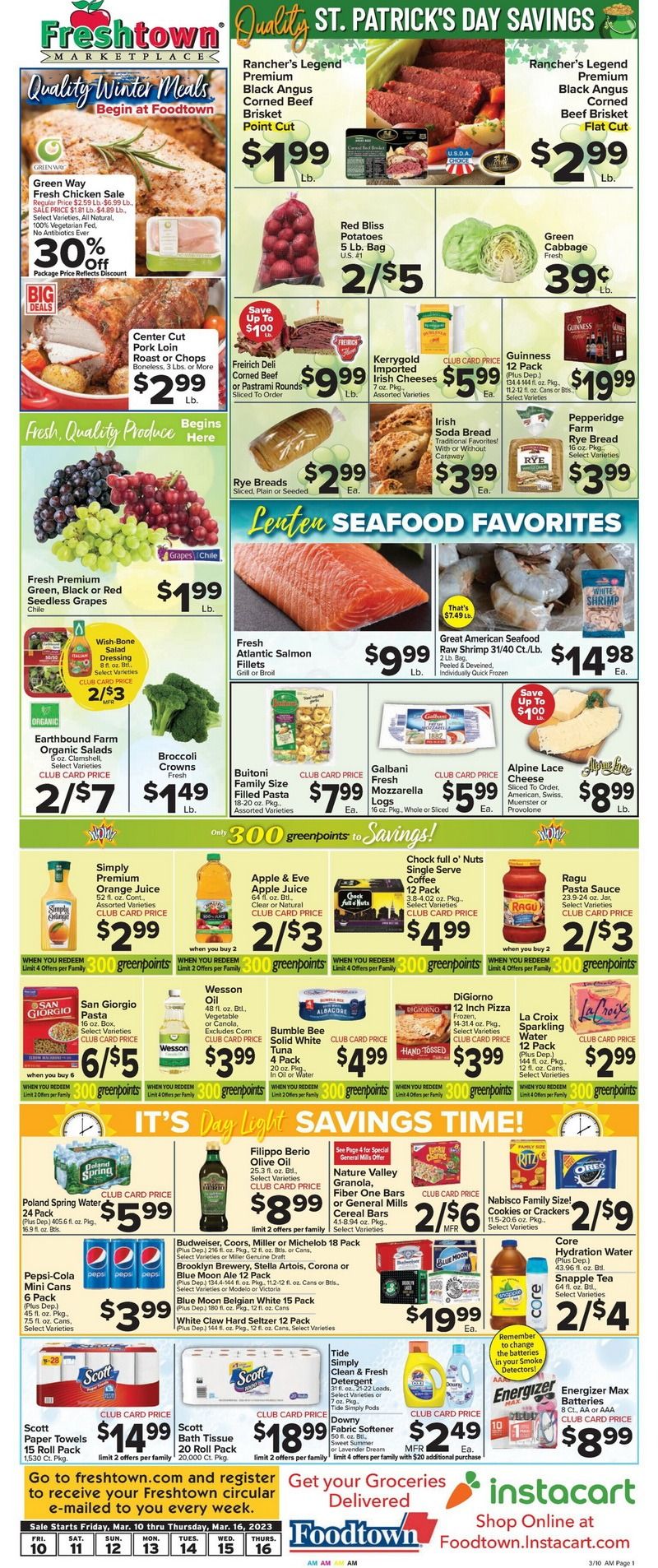Foodtown Weekly Ad Mar 10 – Mar 16, 2023 (St. Patrick's Day Promotion ...