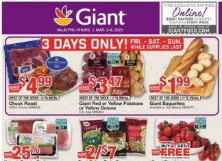 Giant Food Weekly Flyer Mar 03 – Mar 09, 2023