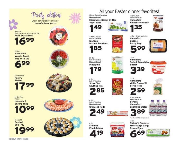Hannaford Weekly Ad Apr 02 Apr 08, 2023 (Easter Promotion Included)