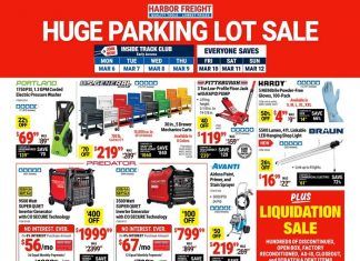 Harbor Freight Huge Parking Lot Sale Mar 06 – Mar 12, 2023