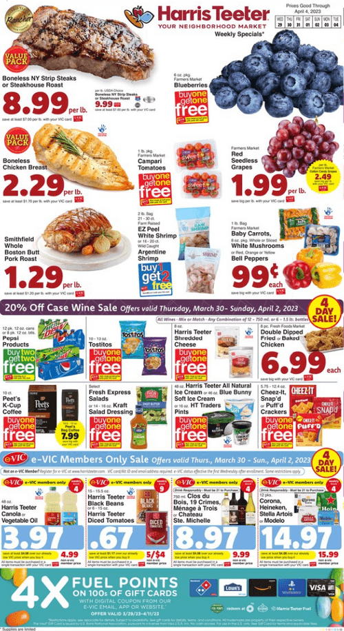 Harris Teeter Weekly Ad Mar 29 Apr 04, 2023 (Easter Promotion Included)