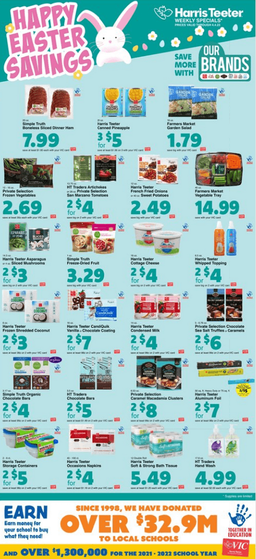 Harris Teeter Weekly Ad Mar 29 Apr 04, 2023 (Easter Promotion Included)
