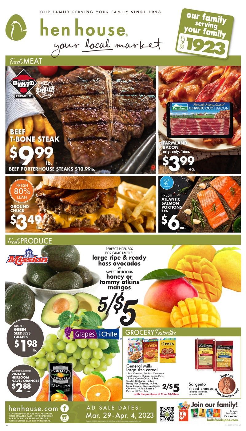 Hen House Weekly Ad Mar 29 Apr 04, 2023