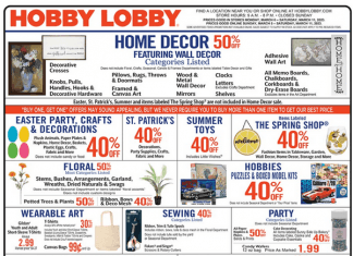 Hobby Lobby Weekly Ad Mar 05 – Mar 11, 2023