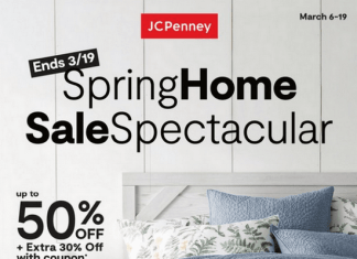 JCPenney Spring Home Spectacular Sale Mar 06 – Mar 19, 2023