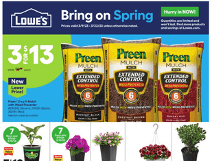 Lowe’s Weekly Ad Mar 09 – Mar 22, 2023