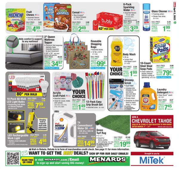 Menards Weekly Ad Mar 23 Apr 02, 2023 (Easter Promotion Included)