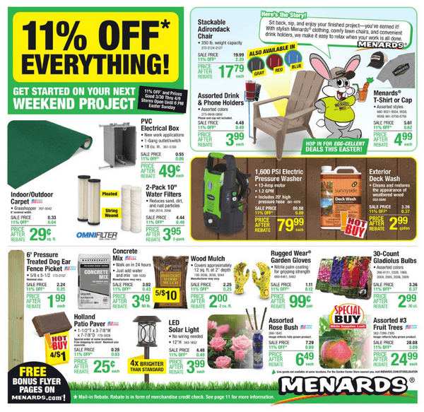 Menards Weekly Ad Mar 30 Apr 09, 2023 (Easter Promotion Included)
