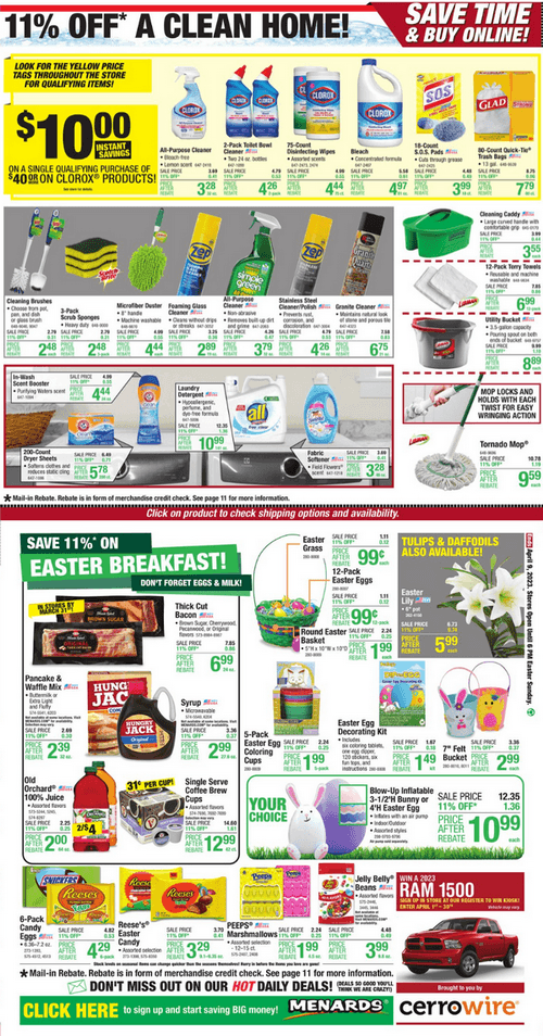 Menards Weekly Ad Mar 30 Apr 09, 2023 (Easter Promotion Included)