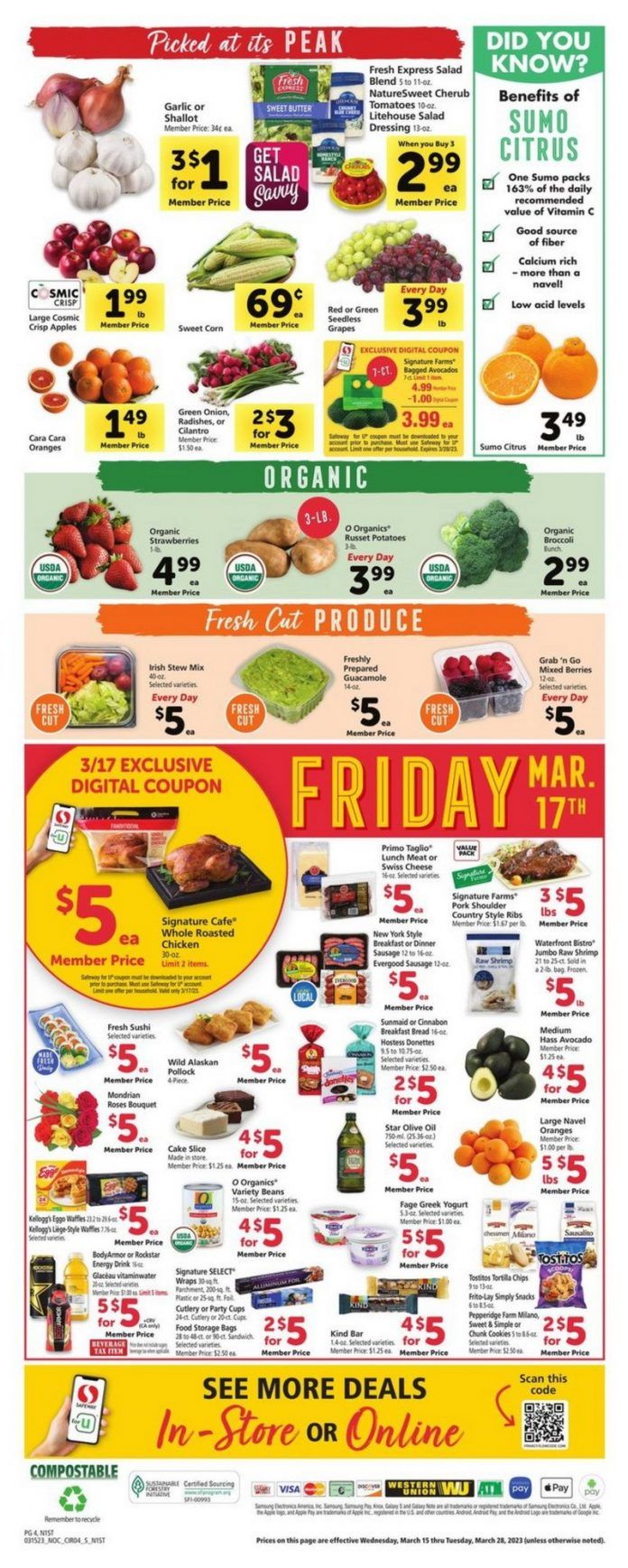 Safeway Weekly Ad Mar 15 Mar 21, 2023 (St. Patrick's Day & Easter