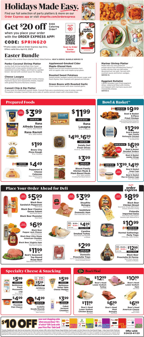 ShopRite Weekly Ad Mar 24 Mar 30, 2023 (Easter Promotion Included)