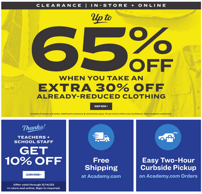 Academy Sports + Outdoors Outdoor Ad Apr 11 Apr 30, 2023