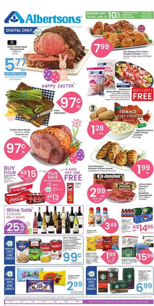 Albertsons Weekly Ad Apr 05 Apr 11, 2023 (Easter Promotion Included)