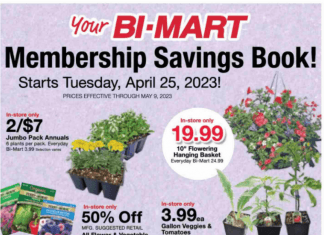 Bi-Mart Membership Saving Book Apr 25 – May 09, 2023