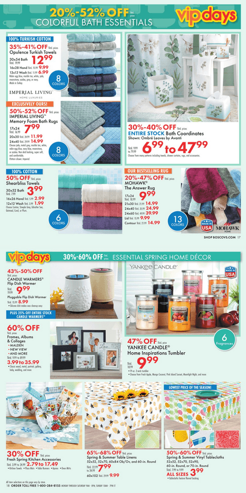 Boscov's VIP Days Biggest Home Sale Apr 13 Apr 26, 2023
