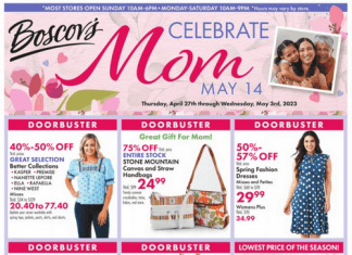 Boscov’s Weekly Ad Apr 27 – May 03, 2023 (Mother’s Day Promotion Included)