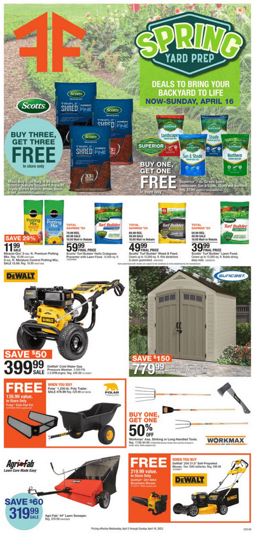 Fleet Farm Spring Yard Prep Ad Apr 05 Apr 16, 2023