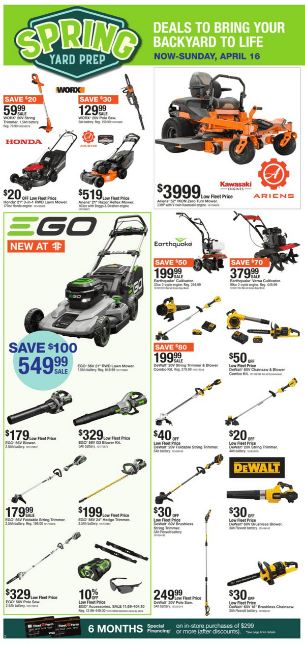 Fleet Farm Spring Yard Prep Ad Apr 05 Apr 16, 2023