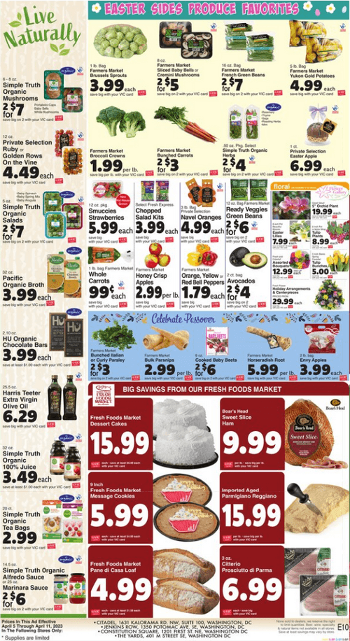 Harris Teeter Weekly Ad Apr 05 Apr 11, 2023 (Easter Promotion Included)